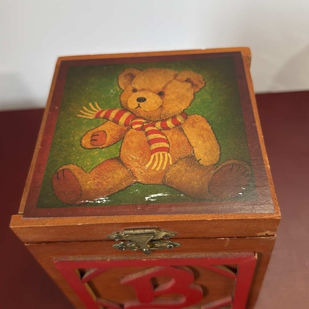 Rare Piece Vintage Music Box Pop Up Teddy Bear Sound of Music Song - Picture 5 of 12